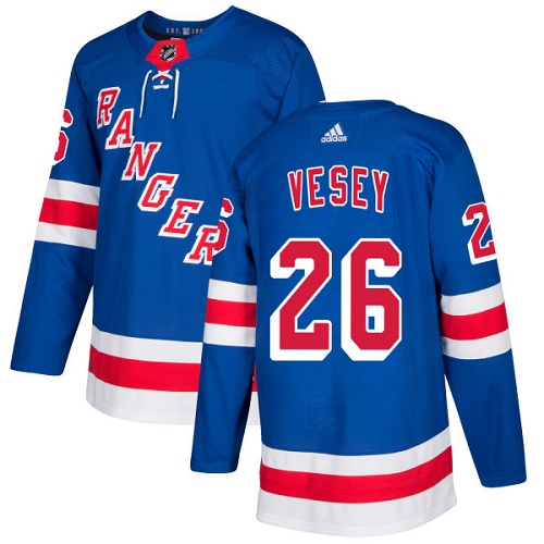 Adidas New York Rangers 26 Jimmy Vesey Royal Blue Home Authentic Stitched Youth NHL Jersey